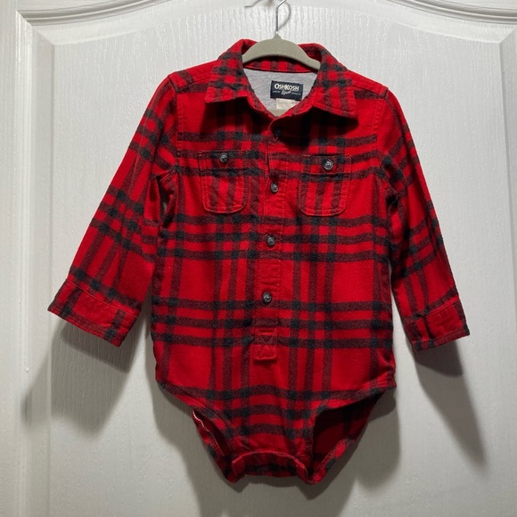 OSHKOSH BOGOSH BOY’S FLANNEL SIZE:24M - Picture 10 of 11
